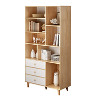 Étagères modulaires en bois blanc industriel, 2 pièces, réglables, porte-livre de chine