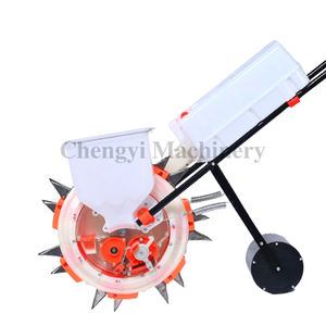 耐用的双容器手推式玉米播种机，集成营养素，适合农场使用，高产地块种植 - Product Image 4