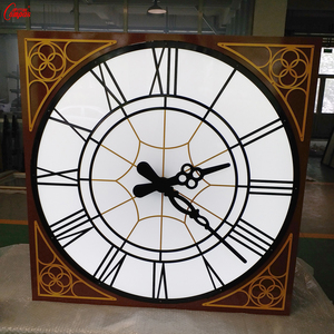 Reloj de Torre Analógico de Doble Cara, Moderno, Metálico, para Exteriores, Resistente al Agua, con Luz Nocturna - Product Image 4
