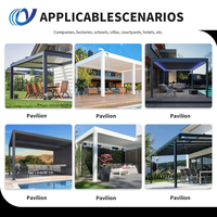 Pérgola de Techo con Persianas Ajustables Eléctricas, para Jardín, Exterior, Resistente a la Lluvia, para Patio