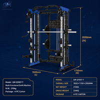 Gm-q1007 Machine Smith multifonctionnelle de fitness, vente en gros usine, pile de poids 325 kg, certifiée CE ISO9001, garantie 3 ans, usage domestique