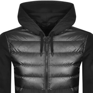 Doudounes pour unisexe de couleur noire design rembourré avec fermeture éclair avant avec capuche vestes respirantes de qualité supérieure pour hommes - Product Image 2