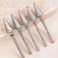 Yueshii Forets à ongles coniques multifonctionnels en carbure Vernis à gel Fraise à cuticules Forets à ongles haute performance