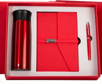 Vente en gros d'ensembles cadeaux de bouteilles de cahiers en cuir d'entreprise personnalisables de luxe A5 agenda carnet de notes réunion bloc-notes boîte-cadeau avec stylo