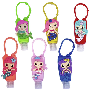 Botellas de viaje vacías con dibujos animados para niños, soporte de desinfectante de manos con funda de silicona, llavero portador de viaje, tamaño de botella con silicona - Product Image 4