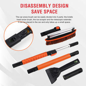 Brosse à neige extensible 3 en 1 avec manche long, grattoir à glace et raclette pour un <span class=keywords><strong>nettoyage</strong></span> <span class=keywords><strong>complet</strong></span> du véhicule - Product Image 5