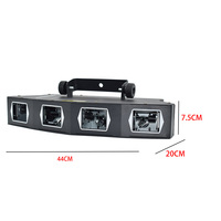 Projecteur laser DMX à quatre lentilles RGB pleine couleur 3-en-1 avec effet de balayage pour Noël, DJ, discothèque, bar, scène et fête