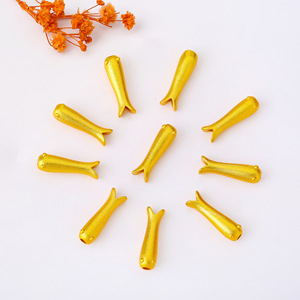 Gold Plated Carp Shape Jewelry Findings For <b>Bracelet</b> Making DIY Accessories <b>Copper</b> Material 8 Pieces - Product Image 2