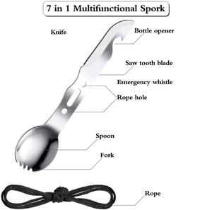 مجموعة أدوات النجاة والإسعافات الأولية متعددة الاستخدامات مع مصباح يدوي وبطانية للتخييم والصيد والسفر، هدية للرجال - Product Image 5