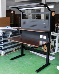 Banc de travail multifonctionnel en acier inoxydable personnalisé avec prises, hauteur réglable électriquement, banc de travail intelligent - Product Image 6