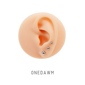 Boucles d'oreilles à billes en acier inoxydable, design simple à perles rondes pour oreilles percées, bijoux de mode unisexes - Product Image 5