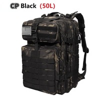 Sac à dos tactique de 50L imperméable grande capacité camouflage, style tendance, pour camping, chasse, trekking, gym