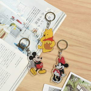 Llavero de cuero con diseño de dibujos animados, estilo moderno, colgante decorativo para bolso, llavero de acrílico transparente con forma de dibujo animado - Product Image 2