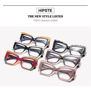 Unisex Retro Tr90 Đa Giác Khung Kính Màu Xanh Tương Phản Chống-Màu Xanh Ánh Sáng Mặt Phẳng Kim Cương Men Hợp Thời Trang Nghệ Thuật Cross-Biên Giới Đọc Sách - Product Image 6