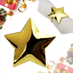 Anelli Portatovaglioli Bongo Super Star Eco-Friendly in Stile Americano Placcati Oro e <span class=keywords><strong>Argento</strong></span> per Feste Natalizie - Product Image 2