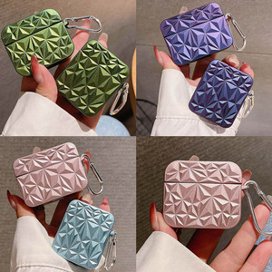 Nouvelle coque d'écouteurs à motif losange violet de luxe pour Apple Airpods <span class=keywords><strong>Pro</strong></span> <span class=keywords><strong>2</strong></span> 1 3 <span class=keywords><strong>Air</strong></span> pods, boîte de chargement de casque de protection, sacs à crochet - Product Image 2