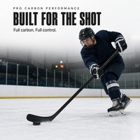 Bâtons de hockey sur glace en fibre de carbone Sr Jr, vente en gros, haute qualité, logo personnalisé, plusieurs tailles, choix de lames pour les clubs et les équipes