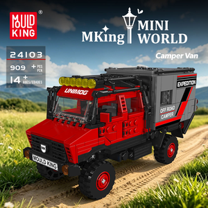 Moule King 24103 909PCS <span class=keywords><strong>Mini</strong></span> Camper Van Building Block Brick Set Model MOC Technical Toy Plastic Modern Festival Gift - Product Image 1