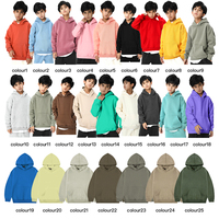 2024 nouvelle mode décontractée confortable blanc 100% coton sweat à capuche pour enfants Option multicolore peut être personnalisé logo