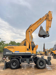 منتجات ساخنة حفارات مستعملة كوريا الأصلية هيونداي W حفارة ذات عجلات 21 طن Robex Excavadora حفار إطارات مجرفة 210w-9 - Product Image 3