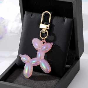 Fashion Art Trendy Laser Balloon Dog Colorful <b>Key</b> <b>Chain</b> Cute Pet Dog Charm Keychain for Women Handbag Jewelry Cartoon - Product Image 4
