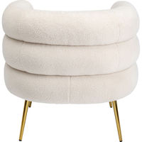 Fauteuil d'Appoint Confortable en Tissu Sherpa Bouclette, Fauteuil Rembourré, Canapé Simple Confortable pour Chambre, Bureau, Salon ou Coiffeuse