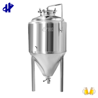 Réservoir de bière de fermentation de qualité alimentaire conique 500 litres 1000 litres 2000 litres