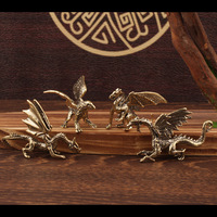 Artisanat en métal, statue de dragon en laiton, moulage, découpe, impression, décoration d'intérieur, petit ornement de bureau