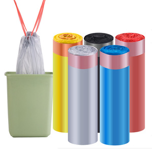 Bolsa de basura de plástico impresa personalizada en rollo de material PE bolsa de basura al por mayor - Product Image 1