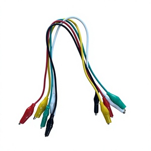 Cables de prueba con pinzas de cocodrilo soldadas, juego de cables de puente eléctrico de doble extremo con alambre de cobre de calibre 22, cable con pinza de cocodrilo - Product Image 2