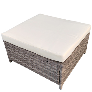 Juego de 5 sofás de ocio para jardín, marco de acero de mimbre PE, muebles de jardín tejidos a mano - Product Image 6