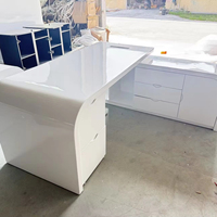Chaises de bureau exécutives modernes blanches, mobilier de bureau, bureau pour chef, bureau pour manager