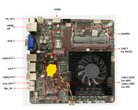 Placa base Intel Core I7 11370H Tiger Lake Quad Core 2*2280 DP VGA SIM 2 * DDR4 M.2 17*17cm Mini Itx placa base para Mini PC