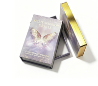 Cartes de tarot personnalisées en gros avec logo sur mesure, dorées ou argentées, écologiques, pour cadeaux promotionnels