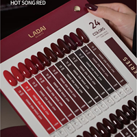 LADAI Nouvelle tendance OEM/ODM Vente en gros 24 couleurs Gel vernis à ongles haute pigmentation longue durée rouge pour salons de manucure professionnels