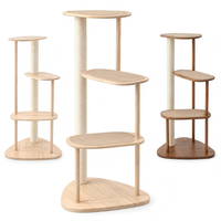 Arbre à chat en bois massif minimaliste avec griffoir en sisal naturel et base stable pour la maison et les animaleries – OEM/ODM