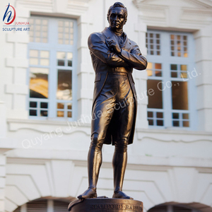 Bronze Pionnier Sir Stamford Raffles Statue <span class=keywords><strong>En</strong></span> Métal - Product Image 1