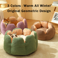 Lit pour animaux de compagnie en peluche épaisse amovible en forme de cactus mignon, écologique, pour chats et chiens, tapis douillet et chaud, vente en gros