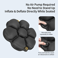 Coussin de siège gonflable en TPU pour soulagement de la pression, soutien du coccyx et des hanches, respirant et antidérapant pour chaise de bureau et longues périodes assises