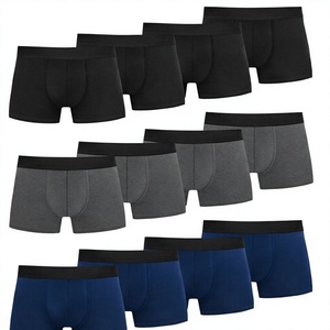 Atmungsaktive Herren-Boxershorts aus Gestrickter Baumwolle mit Elasthan, Einfarbig, Mittlerer Bundhöhe, Mehrerpackung - Product Image 3