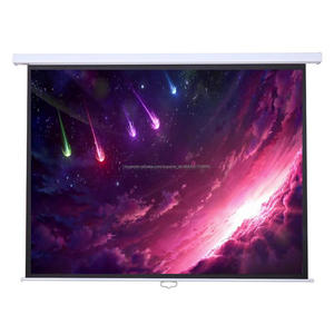 mano hacia abajo pantalla del proyector autobloqueo blanco mate claro hd 4k oficina escuela <span class=keywords><strong>cine</strong></span> manual 120" 4: 3 - Product Image 1