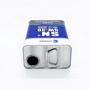 Lata de Aceite para Motor de 4000 ml, Impresa Personalizada, Apta para Alimentos, 4 Litros, Cuadrada/Rectangular, Material de Hojalata, Acabado Lacado, Impresión Offset - Product Image 5