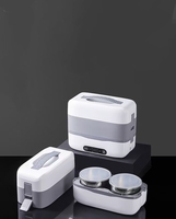 Boîte à lunch électrique domestique à double couche en acier inoxydable, chauffante et isolante, pour étudiants