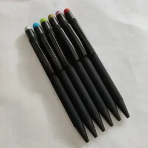 Custom Metal Ballpoint Pen Soft Touch Advertising Pen Aluminum Rod Touch Screen Ballpoint Pen