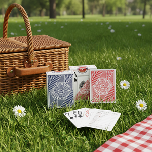 Cartes à jouer en plastique personnalisées Texas Hold'em, finition mate, grands caractères, imperméables, lavables, PVC durable, jeux de saison pour le camping - Product Image 1