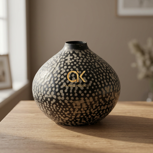 AK Brass Interior Modern Decorative <b>Mini</b> Small Rustic Mud Antique Finishing Metal Iron Flower <b>Vase</b> For Home Decor - Product Image 1