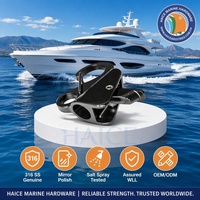 Crochet d'ancrage coulissant à dégagement rapide en acier inoxydable 316 noir marin, crochets universels 3/8-5/8 pouces, accessoires de quincaillerie pour yacht et bateau