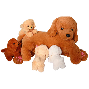 Perro de peluche suave de buena calidad, 4 cachorros de bebé, juguete personalizado para regalo, venta al por mayor - Product Image 3