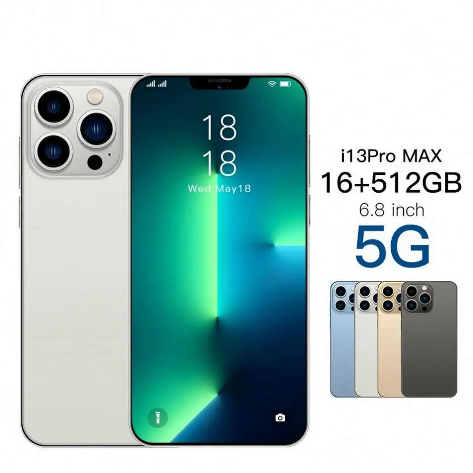Original 13 Pro Max 6.7 inch 16GB + 512GB smartphone 10 core 5G LET phone HD screen face ID Global version mobile phone 13