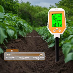 Sıcak LCD arka işık ekran 6-IN-1 toprak test cihazı 45 derece rotasyon toprak Ec metre toprak ph/ışık/hava nem/nem test cihazı